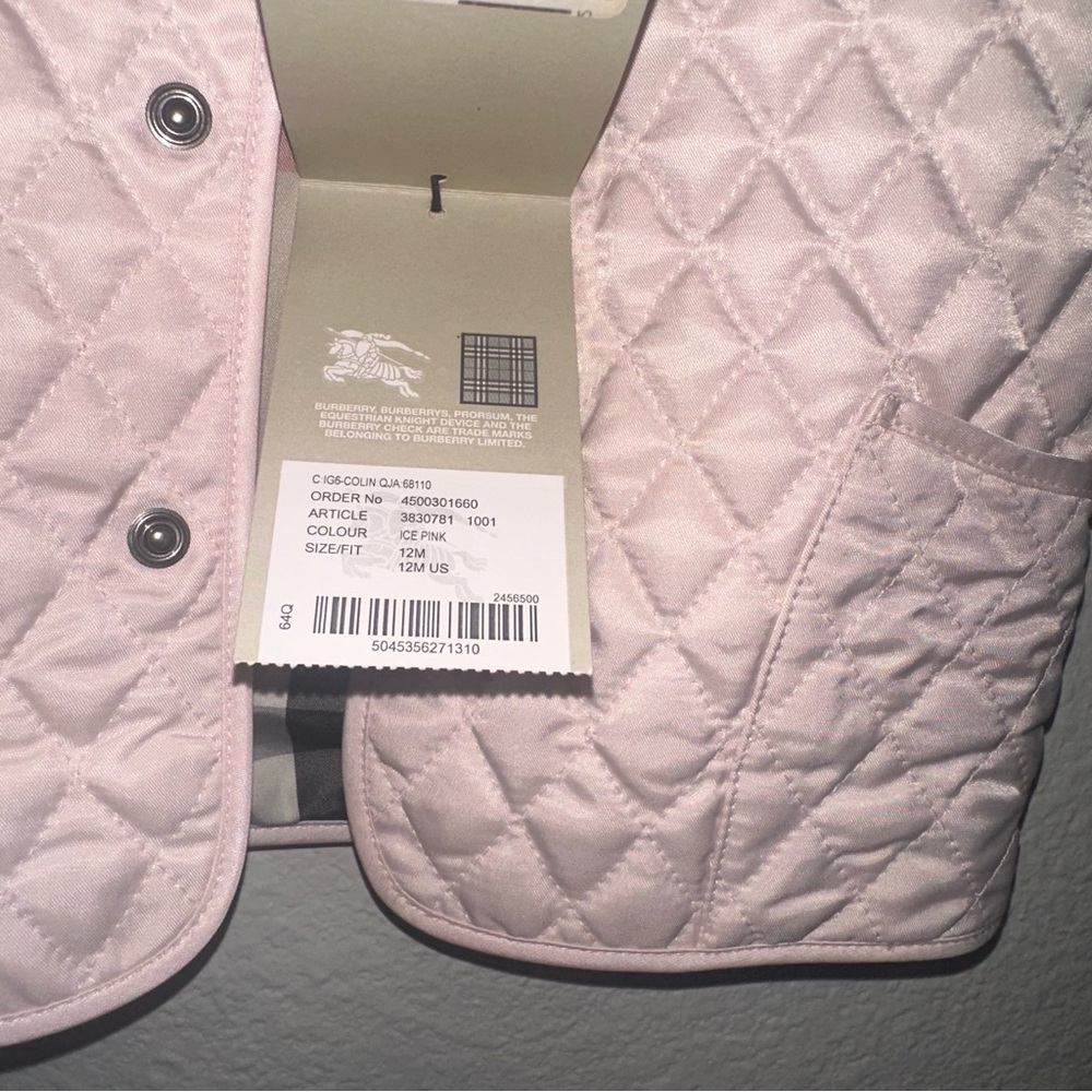 Burberry Colin Quilted Jacket in Ice Pink - Picture 3 of 7